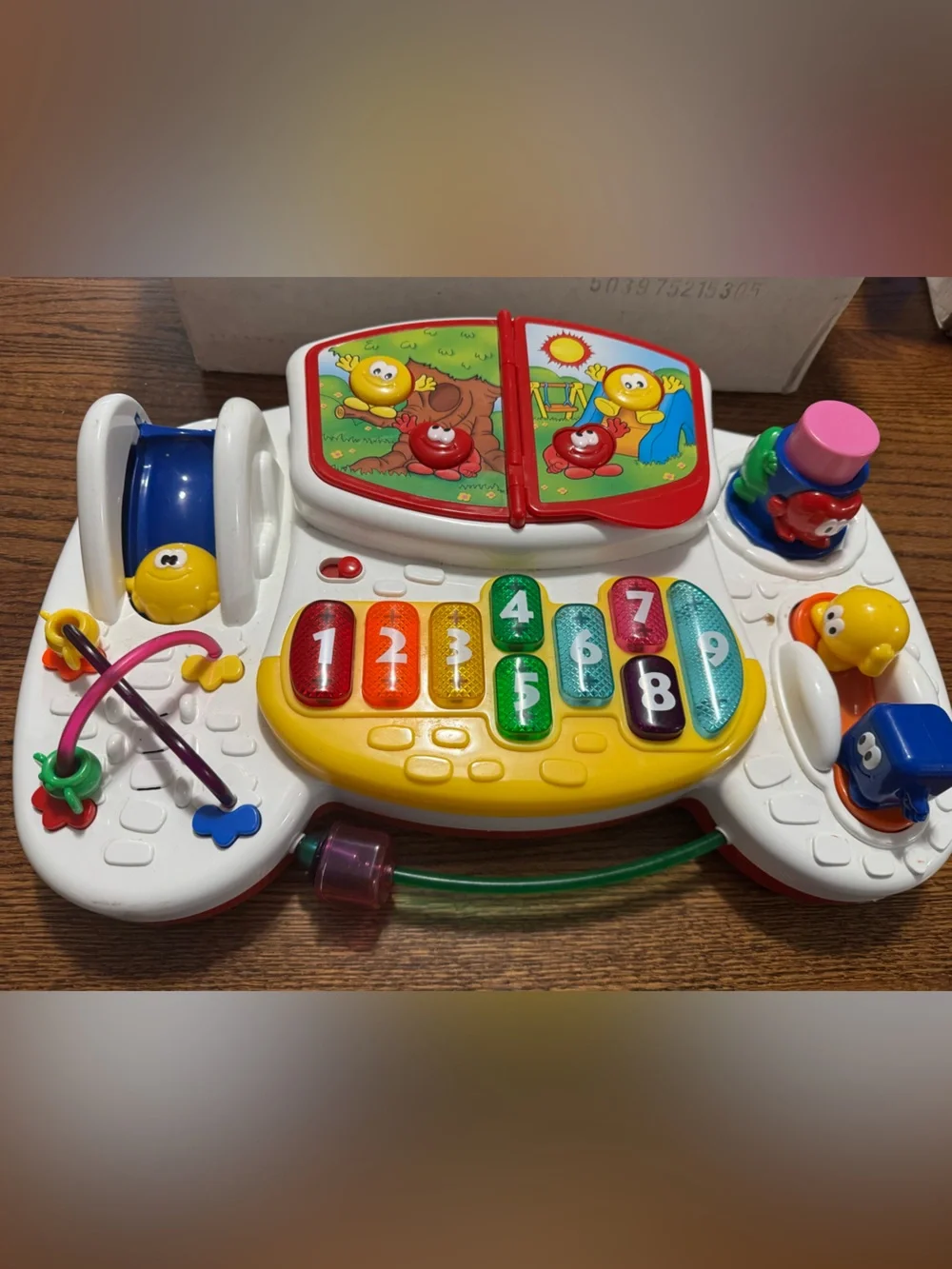 Colorful Musical Learning Toy with Numbers and Animals - White/Yellow/Red/Blue